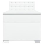 vidaXL Sommier à lattes de lit avec matelas Blanc 90x190 cm Similicuir