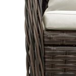 vidaXL Ensemble à manger de jardin et coussins 9 Pièces marron poly rotin