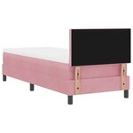 vidaXL Lit à ressort avec matelas et LED Rose 80x200 cm Velours