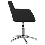 Chaise fauteuil siège pivotante de bureau informatique étude tissu noir 02_0024161