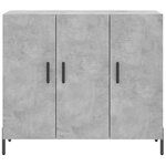 vidaXL Buffet gris béton 90x34x80 cm bois d'ingénierie