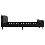 vidaXL Cadre de lit sans matelas noir velours 200x200 cm