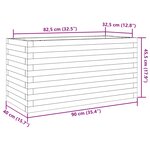 vidaXL Jardinière 90x40x45 5 cm bois massif douglas