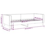 vidaXL Lit de repos sans matelas noir 80x200 cm tissu