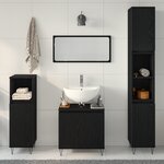 vidaXL Ensemble de meubles de salle de bain 3 pièces Chêne noir Bois d'ingénierie