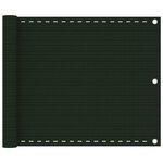 vidaXL Écran de balcon Vert foncé 75x300 cm PEHD