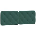 vidaXL Cadre de lit avec lumières LED vert foncé 140x190 cm velours