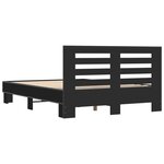 vidaXL Cadre de lit sans matelas noir 135x190 cm