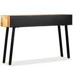vidaXL Table console Teck massif de récupération 120 x 30 x 76 cm