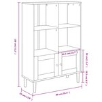 vidaXL Bibliothèque SENJA aspect de rotin blanc bois massif de pin