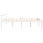 vidaXL Lit pour personne âgée blanc 150x200 cm bois de pin massif