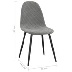 vidaXL Chaises à manger lot de 2 Gris clair Velours