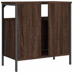 vidaXL Armoire lavabo de salle de bain chêne marron 60x30x60 cm