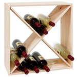 vidaXL Armoire à vin 62x25x62 cm Bois de pin massif