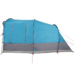 vidaXL Tente de camping tunnel 3 personnes bleu imperméable