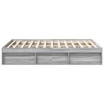 vidaXL Cadre de lit sans matelas sonoma gris 140x200 cm