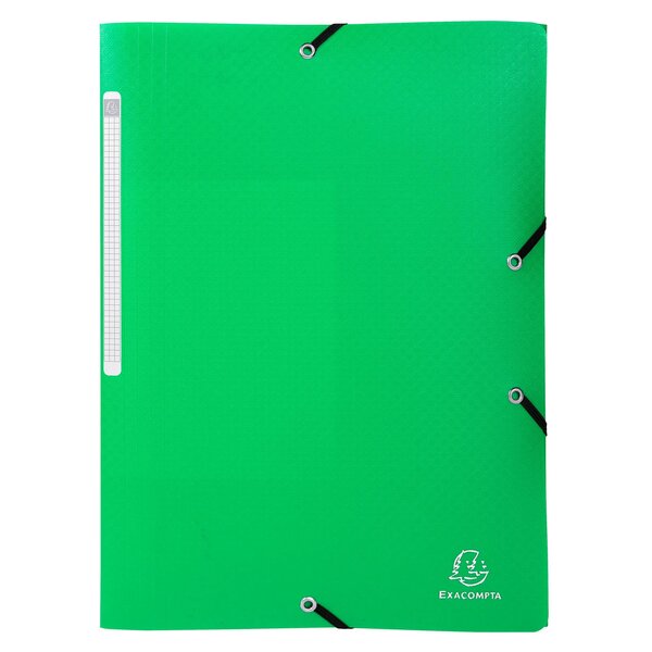 Chemise À Élastiques 3 Rabats Pp Opak - A4 - Vert Clair - X 50 - Exacompta