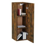 vidaXL Meubles TV Chêne fumé 30 5x30x90 cm Bois d'ingénierie