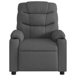 vidaXL Fauteuil inclinable de massage électrique gris foncé tissu