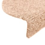 vidaXL Tapis d'escalier auto-adhésif poinçon aiguilleté 15 Pièces crème