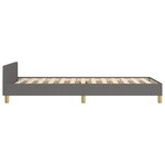 vidaXL Cadre de lit avec tête de lit Gris foncé 80x200 cm Tissu