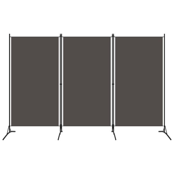 vidaXL Cloison de séparation 3 panneaux Anthracite 260x180 cm