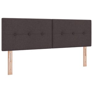Tête de lit vidaXL avec boutons capitonnés Marron foncé 160 cm en tissu