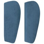 vidaXL Tête de lit avec oreilles Bleu foncé 163x23x78/88 cm Velours