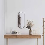 vidaXL Miroir mural Noir 70x30 cm Ovale