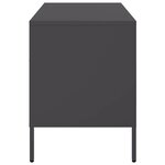 vidaXL Meuble TV noir 68x39x50 5 cm acier laminé à froid