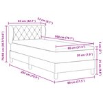 Lit Box Spring vidaXL avec Matelas Bleu Foncé 80x200 cm en Velours