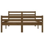 vidaXL Cadre de lit Marron miel Bois massif 120x200 cm