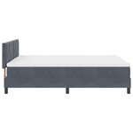Lit Box Spring vidaXL avec Matelas et LED Gris Foncé 160x200 cm Velours