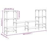 vidaXL Meuble TV chêne fumé 206 5x28 5x95 cm bois d'ingénierie