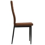 vidaXL Chaises à manger lot de 4 marron tissu