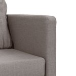 vidaXL Canapé-lit 2 en 1 taupe 112x174x55 cm tissu