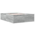 vidaXL Cadre de lit sans matelas sonoma gris 140x200 cm