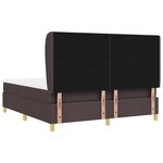 Lit Box Spring vidaXL avec Matelas Marron Foncé 180x200 cm Tissu