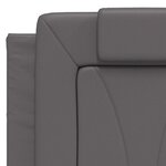 vidaXL Cadre de lit avec tête de lit Gris 120x200 cm Similicuir