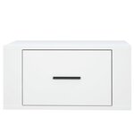 vidaXL Table de chevet murale Blanc 50x36x25 cm