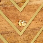 vidaXL Table de chevet marron et noir bois de manguier solide