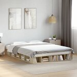 vidaXL Cadre de lit sans matelas chêne sonoma 150x200 cm