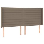 vidaXL Tête de lit avec oreilles Taupe 183x16x118/128 cm Tissu
