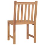 vidaXL Chaises de jardin lot de 4 Bois de teck solide
