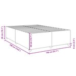 vidaXL Cadre de lit sans matelas gris clair 140x190 cm tissu