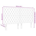 vidaXL Tête de lit tuftée bleu foncé 160 cm avec boutons en cristal