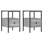 vidaXL Tables de chevet 2 Pièces sonoma gris 34x36x50cm bois d'ingénierie