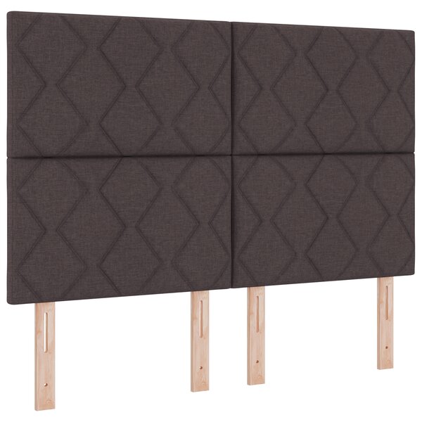 Tête de Lit LED vidaXL Design Diamant Blocs Marron Foncé 144 cm Tissu