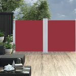 vidaXL Auvent latéral rétractable Rouge 120 x 600 cm