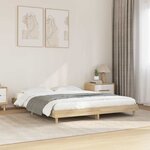 vidaXL Cadre de lit sans matelas chêne sonoma 135x190 cm